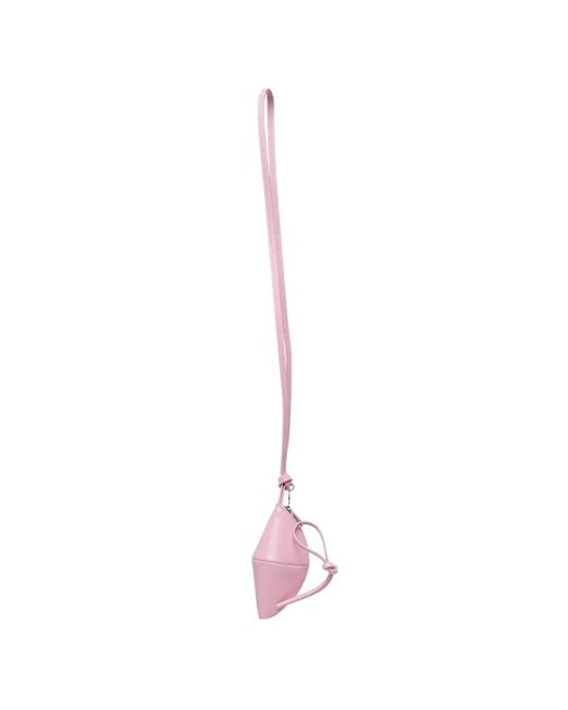 Jil Sander Pink Curve Leather Pouch