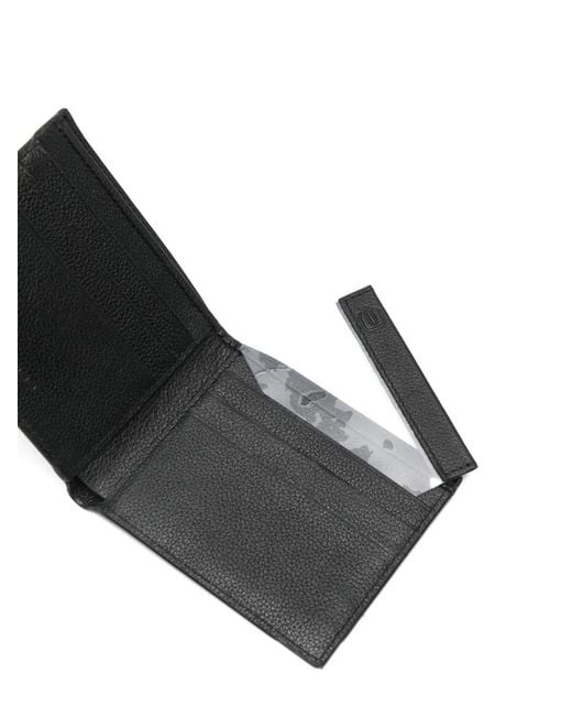 Piquadro Black Grained Wallet for men