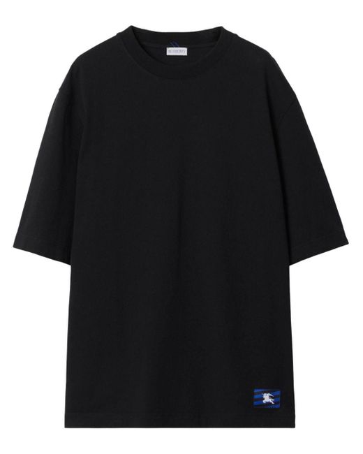 T-shirt con applicazione di Burberry in Black da Uomo