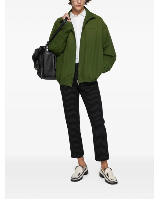 Acne Green Washed Logo Jacket for men
