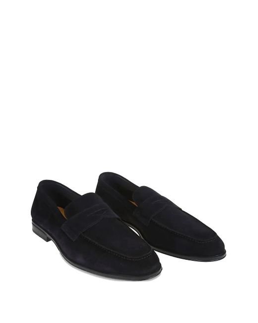 Mocassins En Daim À Entaille Penny Doucal's pour homme en coloris Black