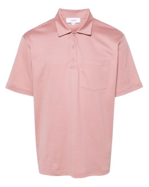 Lardini Jersey Poloshirt in het Pink voor heren