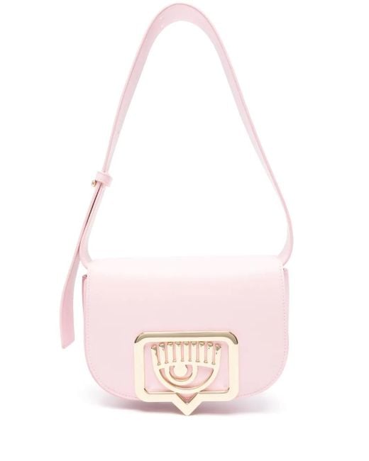 Chiara Ferragni Pink Eyelike-Motif Shoulder Bag