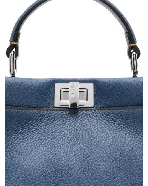 Fendi Blue Handbag "Peekaboo Mini"