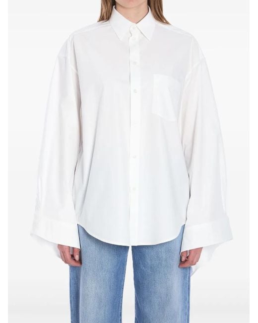 Balenciaga タイカフス シャツ White
