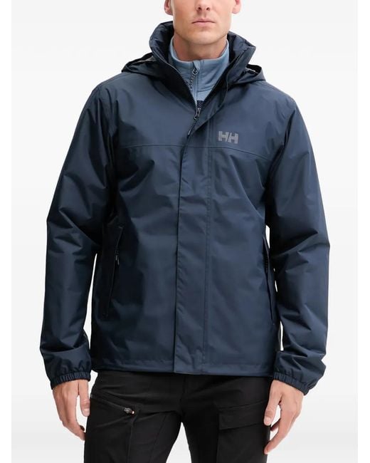 Helly Hansen Blue Logo Hooded Jacket for men