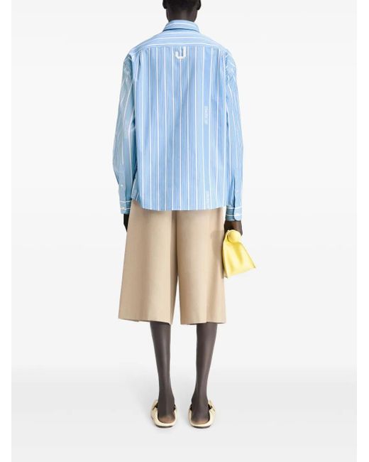 メンズ Jacquemus La Casaコレクション ブルー&ホワイト La Chemise Simon シャツ Blue