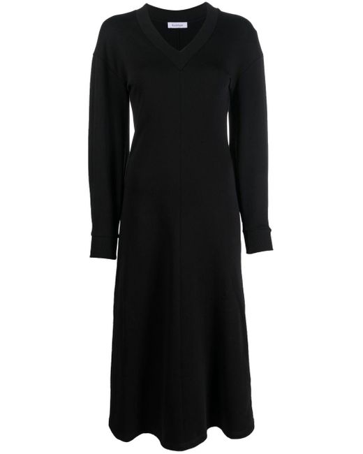 Rodebjer Cotton Long-sleeve Midi Dress in Black | Lyst Australia