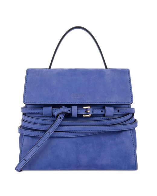 Moschino Blue Tie Me Small Hand Bag