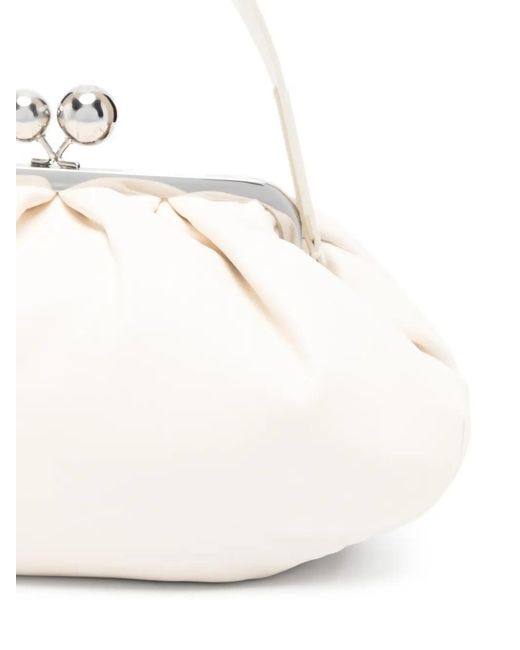 Max Mara White Cubico Clutch Bag