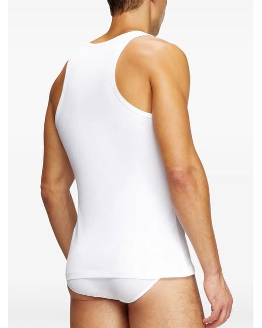 DIESEL White Walty-D-Box Tank Top (Pack Of Two) for men