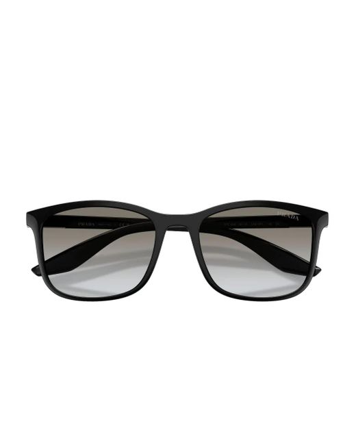 Prada Linea Rossa Black Square-Frame Sunglasses for men