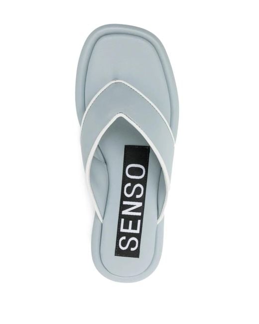Senso White Issac Thong-Strap Sandals