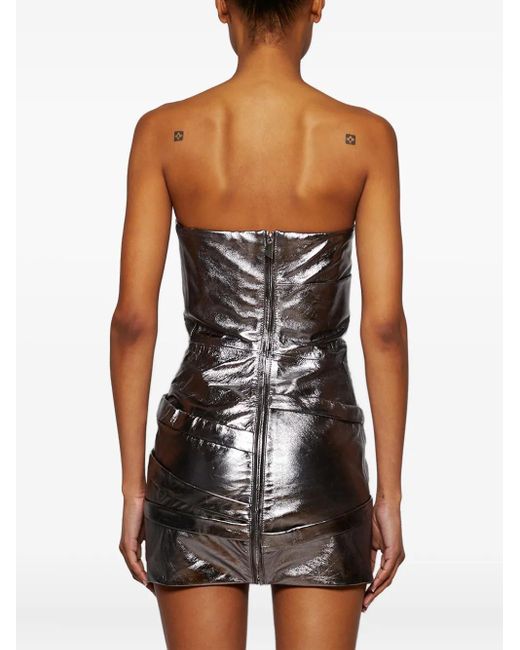 The Attico Black Mirror Mini Dress