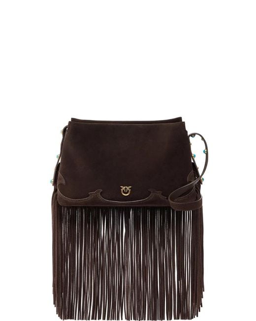 Pinko Brown One, Two, Three Bag Small Crossbody Bag