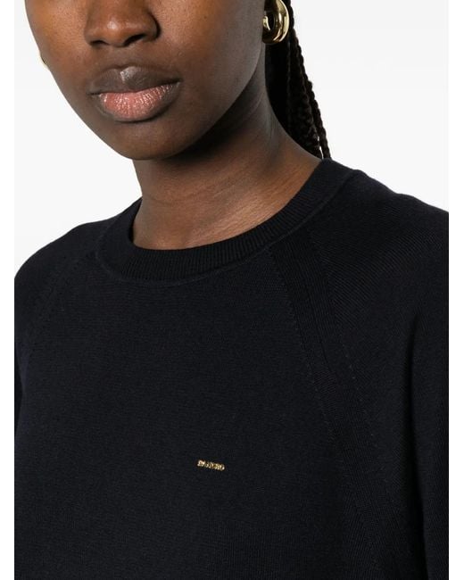 Sandro Black Raglan-Sleeve Sweater