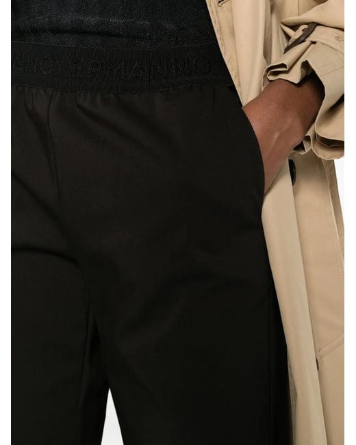 ERMANNO FIRENZE Black Elasticated Trousers