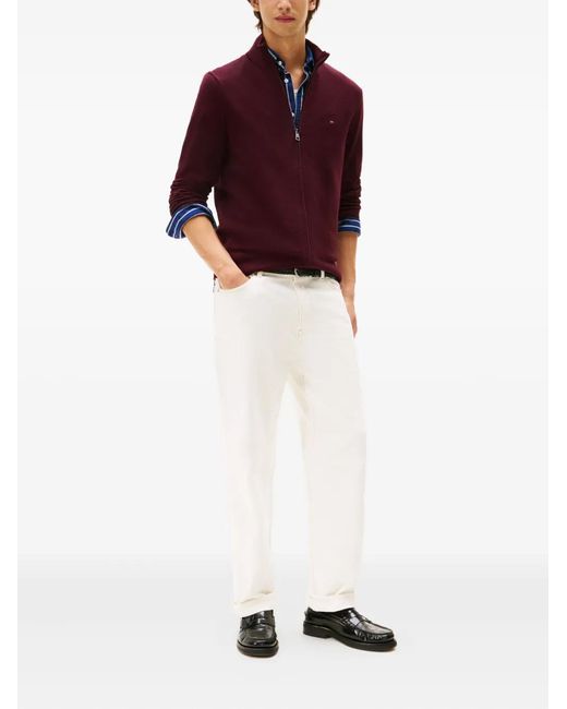 Tommy Hilfiger Red Zipped Cardigan for men