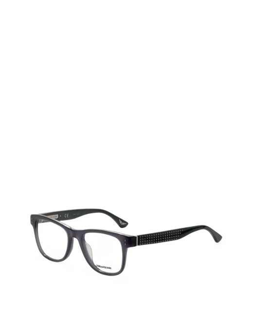 Zadig & Voltaire White Stud-Embellished Rectangle-Frame Glasses
