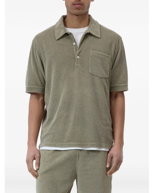 Closed Gray Towelling Patch-Pocket T-Shirt for men