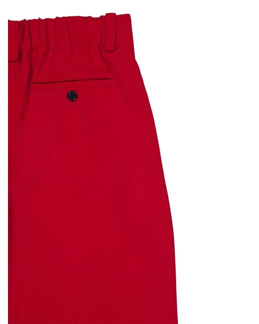 Givenchy Red Pleated Trousers