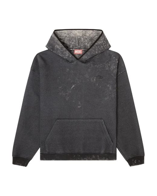 DIESEL Gray S-Boxt Hoodie for men