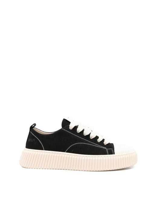 Rhun Black Round-Toe Sneakers for men