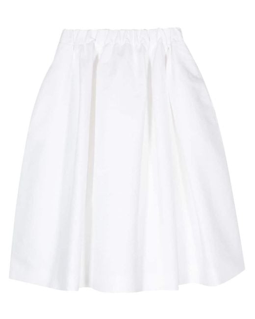 Marni White Voluminous Midi Skirt