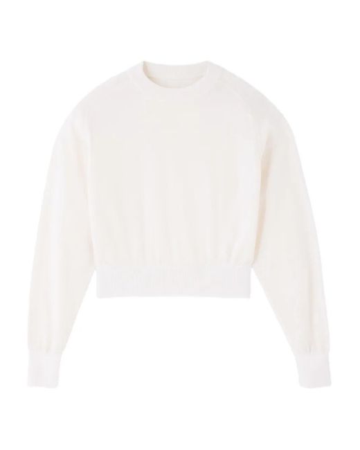 Jacquemus Cropped Trui Met Borduurwerk in het White