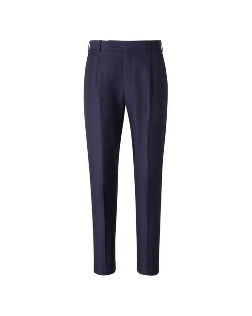 PT Torino Blue Tailored Trousers for men