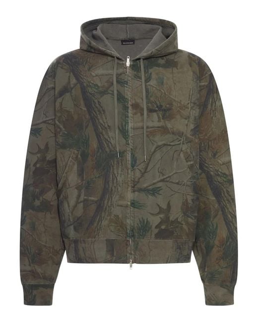 Balenciaga Gray A13 Camo Dry Sports Logo Sweatshirt for men