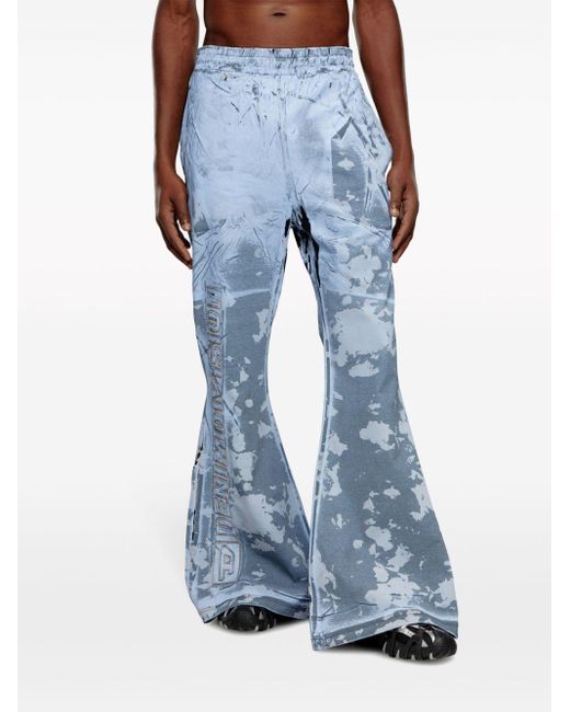 Pantalon de jogging P-BELB à design évasé DIESEL pour homme en coloris Blue