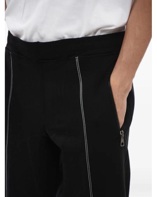 Neil Barrett Black Tape-Detail Track Pants for men