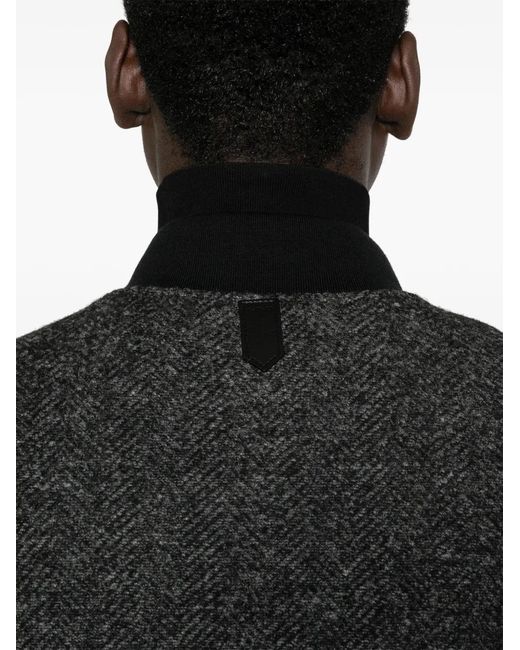Canali Jacke Mit Fischgrätenmuster in Black für Herren