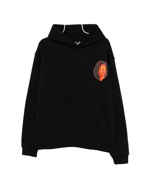 Melt Black Graphic-Print Hoodie for men