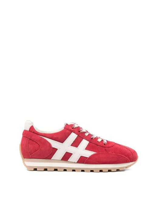 Hogan Red 86Er Side Stripe Trainers