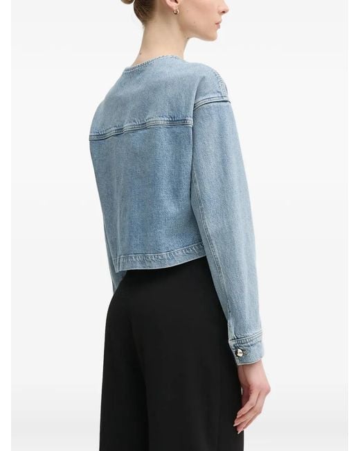 Ouí Blue Pocket Buttoned Jacket