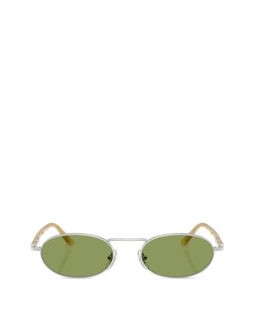 Persol Green Oval-Frame Sunglasses
