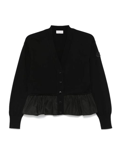 Moncler Women's Black Cotton, Cashmere And Silk Cardigan