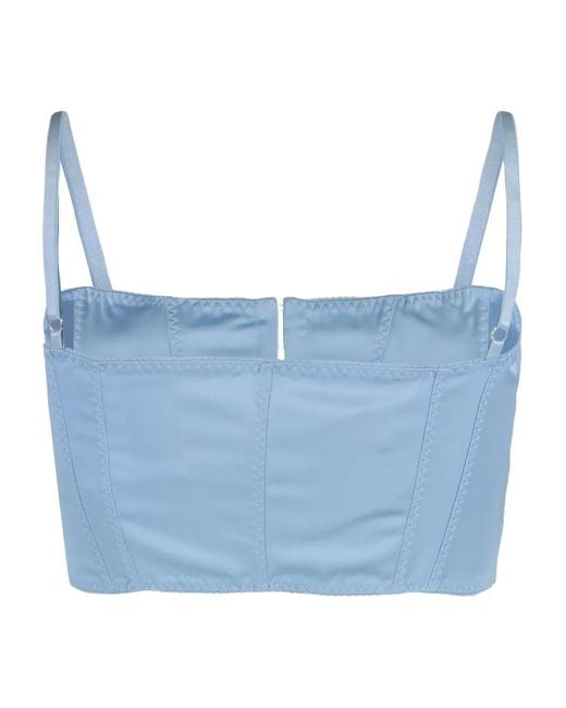 Anna October Blue Cropped Top