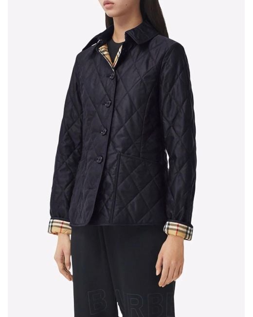 Burberry Blue Fernleigh Quilted Jacket