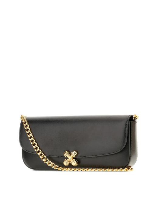 Alexander McQueen Gray Skull Flower Shoulder Bag