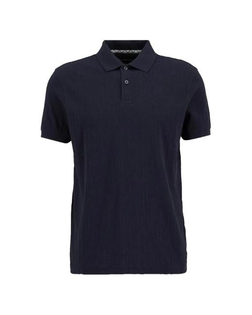 Barbour Blue Harwell Cable-Knit Shirt for men