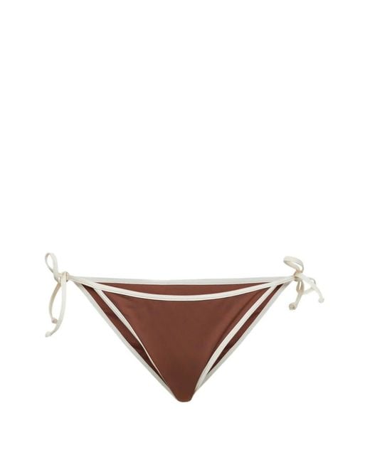 Mc2 Saint Barth Brown Side-Tie Bikini Bottoms