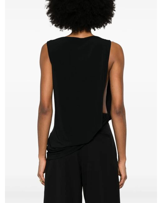 Jacquemus Le Haute Peplo Top in het Black