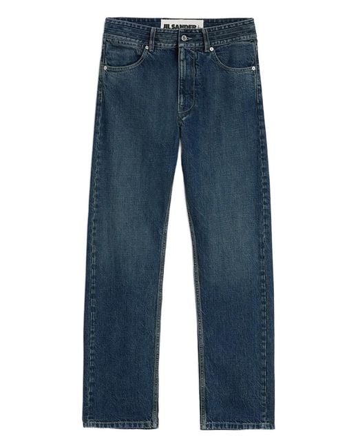 メンズ Jil Sander マルチステッチ パンツ Blue