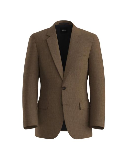 Boss Brown X Beckham Flap Pocket Blazer for men