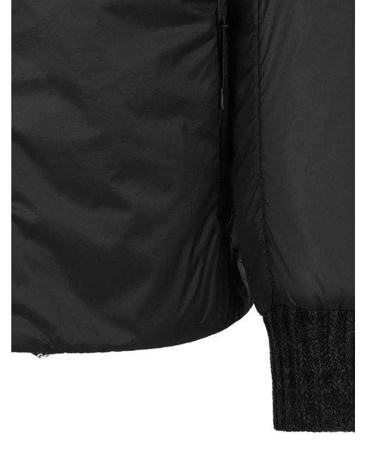Prada Black Logo-Patch Hooded Jacket for men