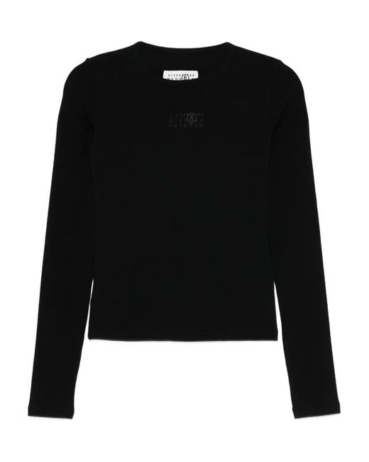 MM6 by Maison Margiela Black Long-Sleeved Top