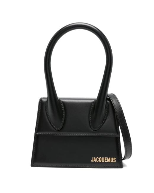 Jacquemus Black Tote bag "le chiquito moyen" aus leder